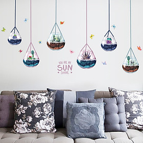 Mua Decal dán tường dán kính trang trí Giở Hoa Xương Rồng SK7119