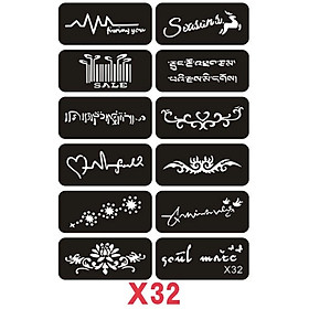 KHUÔN HÌNH XĂM HENNA TATTOO W,X