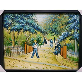 Mua Một Vòng Ở Công Viên - Tranh Sơn Dầu Vẽ Tay 30x40cm