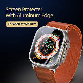 Mua Kính Cường Lực Khung Viền Aluminum Alloy Dành Cho Apple Watch Ultra DUX DUCIS Flas Series Screen Protector - Hàng Chính Hãng