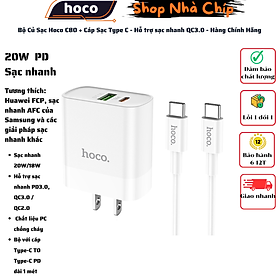 Mua Bộ Củ Sạc Hoco C80 + Cáp Sạc Type C - Hỗ trợ sạc nhanh QC3.0 - Hàng Chính Hãng