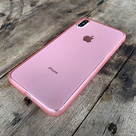 Ốp lưng dẻo cao cấp dành cho iPhone X / iPhone XS - Màu hồng mờ