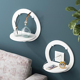 Kệ Tròn Decor Dán Tường Màu Trắng Hàng Mẫu Hót 2021
