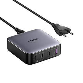 Sạc điện thoại laptop 2 cổng USB-C và 2 USB Nexode công nghệ GaN 100W màu đen Ugreen 90928 . - Hàng chính hãng