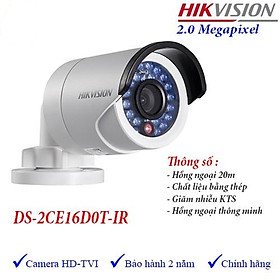 Mua Camera thân HD-TVI hồng ngoại 2CE16D0T Hikvision Full HD 1080P - Hàng chính hãng
