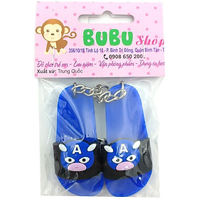 Móc Khóa Đôi Dép - Mẫu 20 - Captain America - Xanh Dương