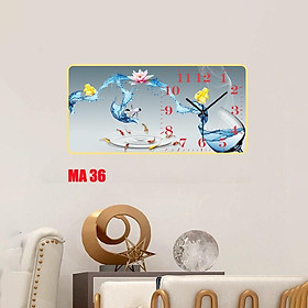 Mua Tranh đồng hồ treo tường tráng gương 3d cao cấp Giá xưởng  Tặng kèm pin  đinh treo không cần khoan tường size 35x70