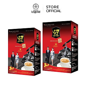 Combo 2 Hộp Cà Phê Sữa Hòa Tan - Hộp 18 gói - Trung Nguyên Legend G7 3in1 (Gu vừa, vị đậm, mùi thơm)