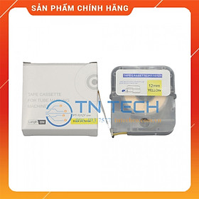 Nhãn in PUTY PT-1012Y - Chữ đen nền vàng 12MM x 8M - Dùng cho máy in ống PUTY PT-1010 [Hàng nhập khẩu]