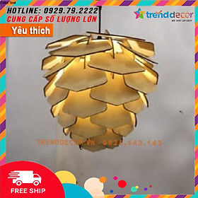 Đèn gỗ thả trần  hiện đại sang trọng chất liệu gỗ trang trí cho phòng khách nhà căn hộ decor nhà quán cafe