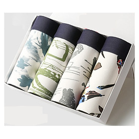 Combo 4 quần lót nam cotton mềm mại bền đẹp thoáng mát, đàn hồi thoáng khí