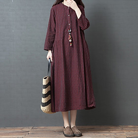 Váy Nữ Dáng Dài Oversized Kiểu Boho