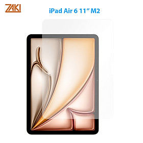 Dán cường lực dành cho iPad Pro 11"/Pro 13" M4 2024/Air 6 11" M2 2024/Air 6 13" M2 2024  9H 2.5D hiệu Zaki - Hàng Chính Hãng