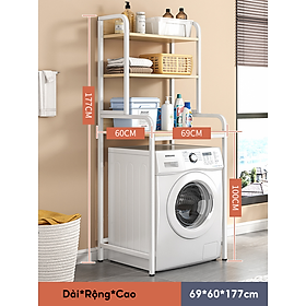 Mua Kệ máy giặt sắp xếp không gian gọn gàng ngăn nắp  kệ để đồ nhà tắm 2 3 tầng khung sắt mặt gỗ MDF phủ melamine