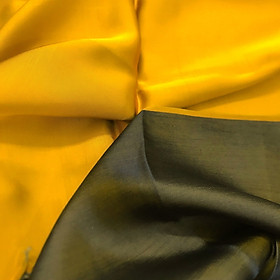 Vải Lụa Tơ Tằm satin màu vàng, mềm#mượt#mịn, dệt thủ công, khổ vải 90cm