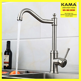 Mua Vòi nước rửa chén bát nóng lạnh inox 304 phong cách Châu Âu KAMA RC11 - vòi nước nhà bếp nóng lạnh dùng cho chậu rửa chén bát  màu sắc inox 304 nguyên bản  cân nặng 1.7 kg