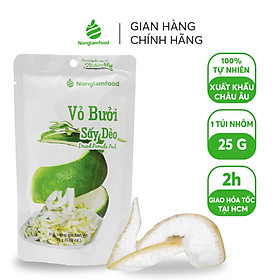 Vỏ bưởi sấy dẻo Nonglamfood 25g | Ăn vặt tốt cho sức khỏe | Ăn vặt văn phòng | Trái cây sấy dẻo dinh dưỡng ăn liền | Giảm cân & giữ dáng