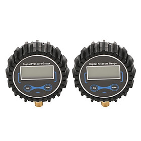 2Pcs Motorcycle Digital Tyre Pressure Gauge Air Compressors Tool Accessories