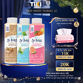 Sữa tắm dưỡng da St.Ives Trái Mơ/ Yến Mạch và Bơ/ Muỗi Biển/ Cam Chanh 473ml