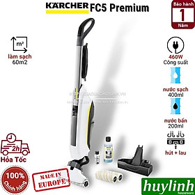 Máy lau sàn hút bụi Karcher FC5 Premium - Hút tóc - Sản xuất tại Châu Âu - Hàng chính hãng