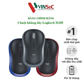 Hình ảnh Chuột không dây M185 Logitech Wireless - Hàng Chính Hãng