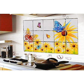 Miếng Dán Cách Nhiệt Trang Trí Nhà Bếp 60x90 Cm - Không Thấm Nước Dầu Mỡ - Giấy - Decal Dán Tường
