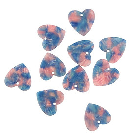 Heart Shape Floral Acetate Acrylic Pendant DIY Earring
