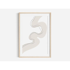 Tranh treo tường | Tranh nghệ thuật trừu tượng - Neutral Abstract Art Print, Shape Abstract Art 04