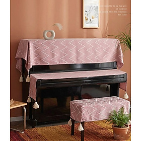 Khăn phủ đàn piano cơ đàn piano điện tử 88 phím phong cách Châu Âu cổ điển sang trọng trang trí giáng sinh noel Tết - HÀNG CHÍNH HÃNG