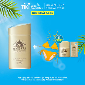 Kem chống nắng dưỡng da dạng sữa bảo vệ hoàn hảo Anessa Perfect UV Sunscreen Skincare Milk SPF 50+ PA++++ 60ml
