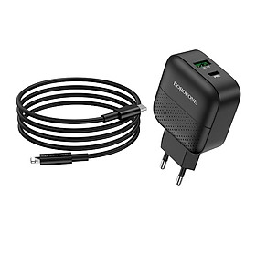 Mua Bộ cóc cáp sạc nhanh 18W PD + QC3.0 BA46A Borofone cổng Lightning - Hàng Chính Hãng