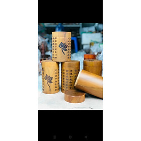 Mua Hộp chè  trà khach kinh bát nhã bằng gỗ bách xanh thơm nức kt cao 20×10.5cm