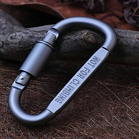 Hình ảnh Móc khóa Carabiner Hình Chữ D Chất Liệu Hợp Kim Nhôm Cao Cấp Rất Cứng Và Siêu Bền - Hàng Nhập Khẩu