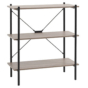 Mua Kệ Sách Vandborg 3 Tầng Gỗ Công Nghiệp Màu Sồi/Khung Kim Loại Màu Đen