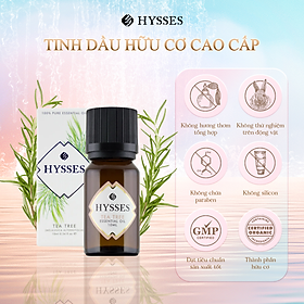 Tinh Dầu Tràm Trà Hữu Cơ Tự Nhiên Cao Cấp Hysses Tea Tree Essential Oil Giúp Diệt Khuẩn, Giảm Căng Thẳng, Làm Sạch Mụn, Giảm Mẩn Đỏ, Cải Thiện Lưu Thông Đường Hô Hấp