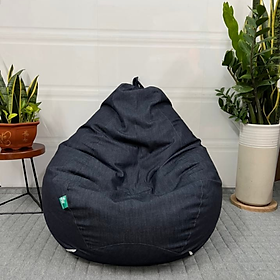Mua Vỏ Ghế Lười Hạt Xốp 3ii Home Hình Trái Lê Màu Xanh Navy Size M80x100cm L100x120cm XL120x130cm Chất Liệu Vải Kaki Jean Cao Cấp