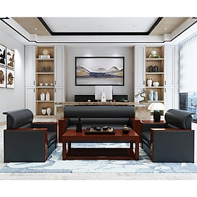 Mua Bộ sofa da văn phòng cao cấp Tundo kèm 2 ghế đơn HVPCT-06