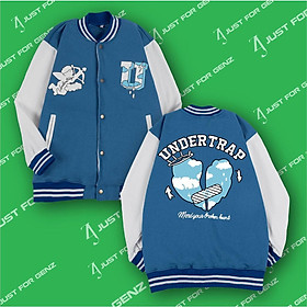 Áo khoác Bomber Varsity Jacket UNDERTRAP, áo bomber nam nữ unisex JFgenz chất nỉ bông BST màu sắc