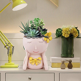 Mermaid Plant Pot Garden Creative Face Flower Holder Vase Home Decor