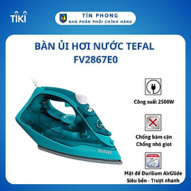 Bàn ủi hơi nước Tefal FV2867E0 - Dung tích bình chứa 270 ml - Công suất 2500W - Mặt đế Ceramic chống dính - Chức năng Phun hơiPhun tiaỦi hơi nướcỦi khô - Hàng chính hãng