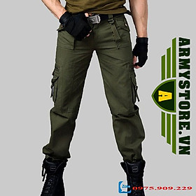 Quần kaki túi hộp, Quần túi lính hộp nam Army ARM-818