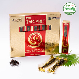 Sante365 - Hồng Sâm 6 Năm Tuổi Tẩm Mật Ong Gold hộp 300g (Honeyed 6 Years Old Korean Red Ginseng Gold) 