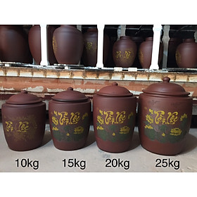 Mua Hũ sành đựng gạo 20kg màu nâu đất