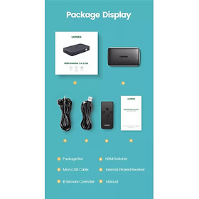 Mua Ugreen UG80125CM332TK 4K@30HZ bộ chuyển 3 vào 1 ra HDMI Switcher hỗ trợ 4k 1080p - HÀNG CHÍNH HÃNG