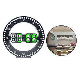 LED Digital Wall Clock Round Electronic Clock Home Office