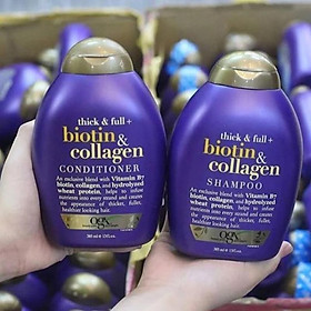 Mua Dầu gội xả OGX Thick & Full Biotin & Collagen Màu Tím (385ml/chai)