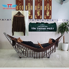 Lưới võng VIP đan thủ công Tín Thành Phát – Bền chắc, êm ái, thoáng khí, giúp thư giãn tối đa - Nâu Đất - 1950000