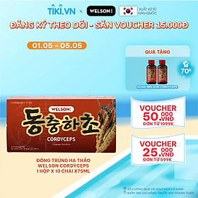 Hình ảnh Nước đông trùng hạ thảo Hàn Quốc hỗ trợ tăng đề kháng Welson Cordyceps 10 chai x 75ml​