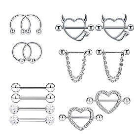 Jewelry Rings for Women Men Stainless Steel Piercing Body Jewelry