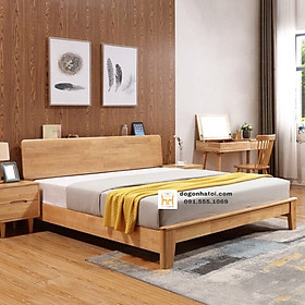 Mua Giường ngủ đôi Harmony gỗ sồi Mỹ - màu vân gỗ sồi tự nhiên 100